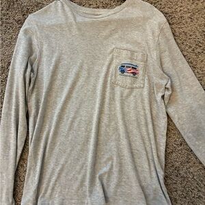 Vineyard Vines Heather Gray Pocket Tee